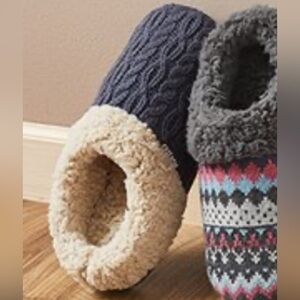 The Original Muk Luks Cable Knit Clog Slippers